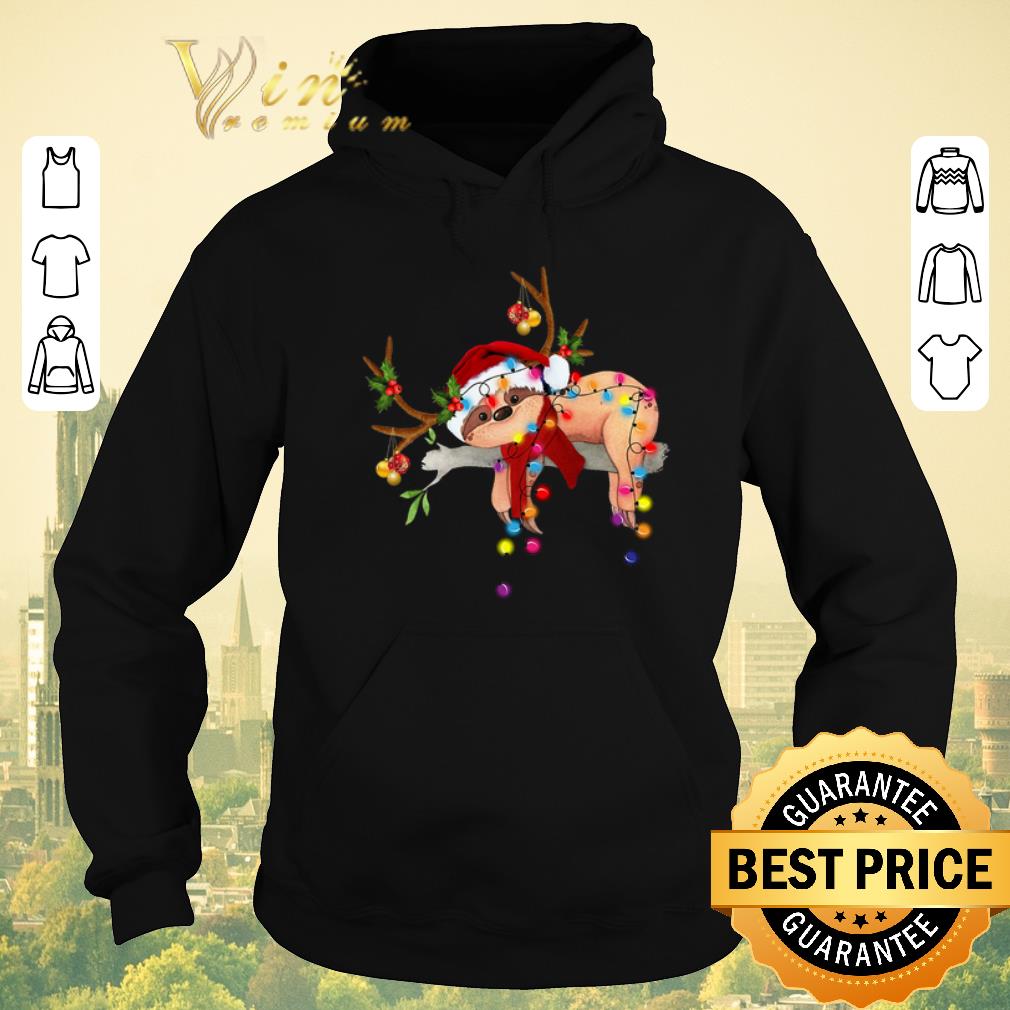 Original Sloth reindeer Christmas light shirt sweater Original Sloth reindeer Christmas light shirt sweater 4 - Original Sloth reindeer Christmas light shirt sweater