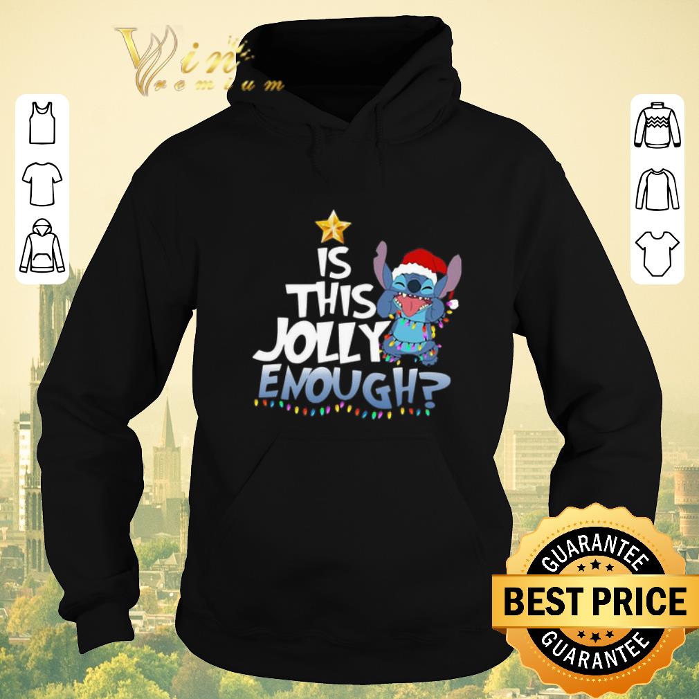 Original Stitch Santa is this Jolly enough Christmas lights shirt sweater 4 - Original Stitch Santa is this Jolly enough Christmas lights shirt sweater