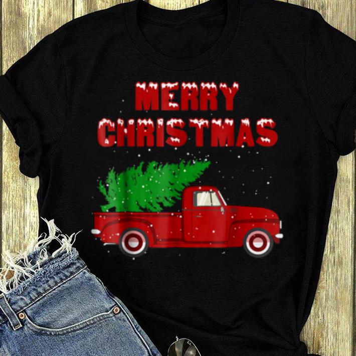 Original Vintage Red Truck With Merry Christmas Tree shirt 4 - Original Vintage Red Truck With Merry Christmas Tree shirt