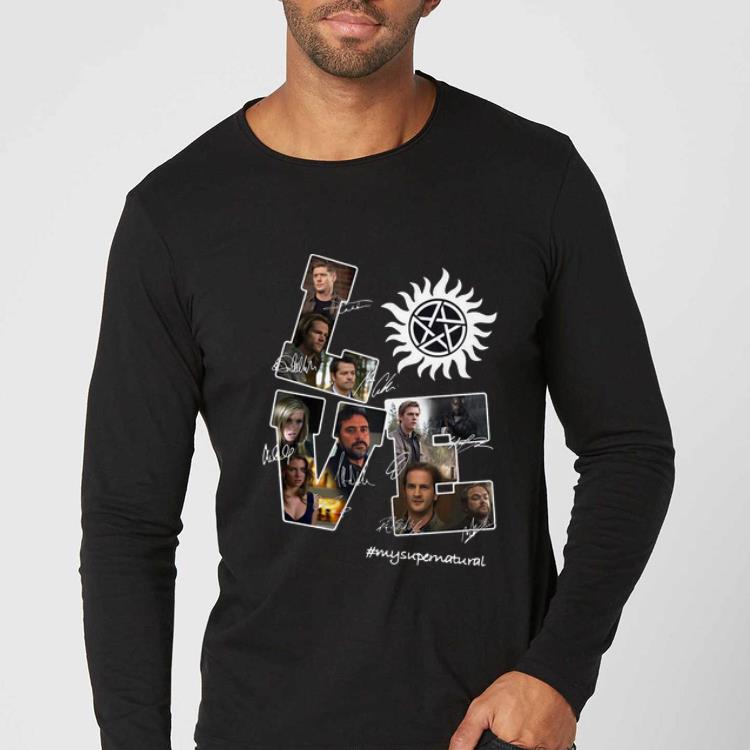 Premium Love My Supernatural Signatures shirt 4 - Premium Love My Supernatural Signatures shirt