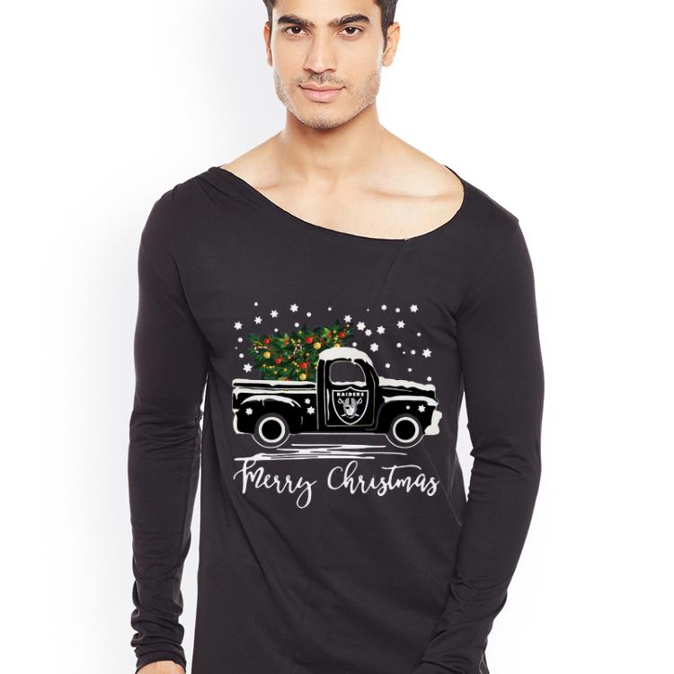 Premium Oakland Raiders Truck Merry Christmas shirt 4 - Premium Oakland Raiders Truck Merry Christmas shirt
