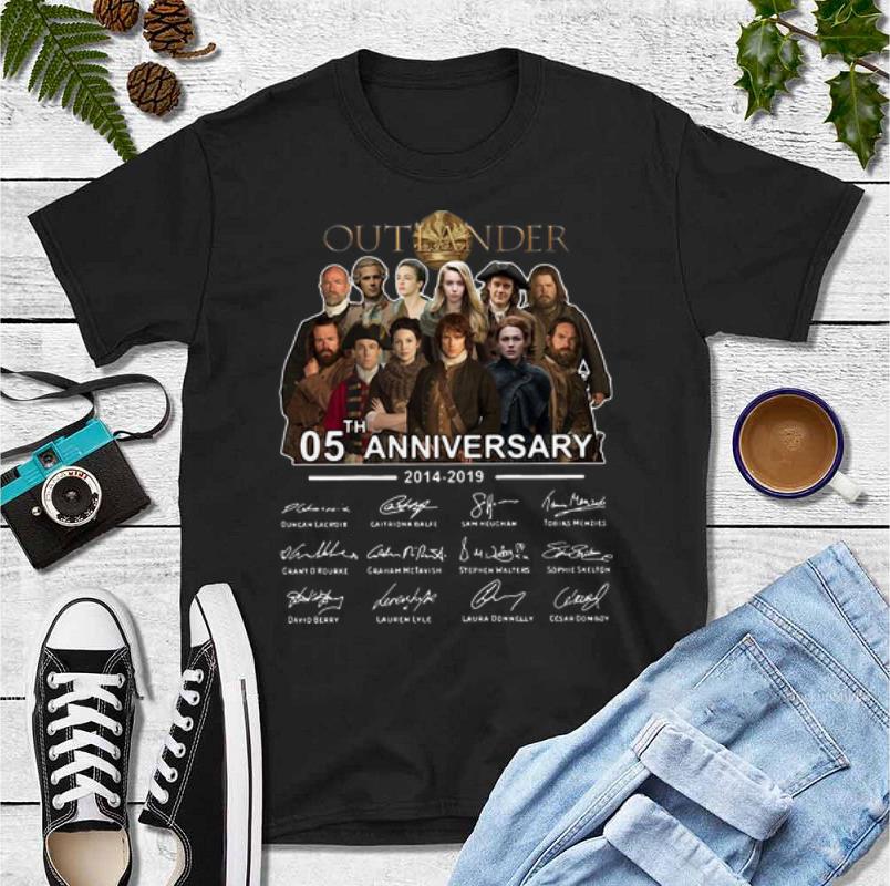 Premium Outlander 05th Anniversary 2014 2019 Signatures shirt 4 - Premium Outlander 05th Anniversary 2014-2019 Signatures shirt