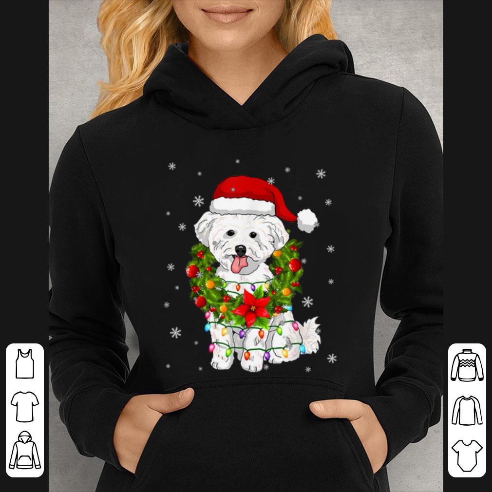 Premium Santa Bichon Frise Dog With Christmas Lights Dog Lovers shirt 4 - Premium Santa Bichon Frise Dog With Christmas Lights Dog Lovers shirt