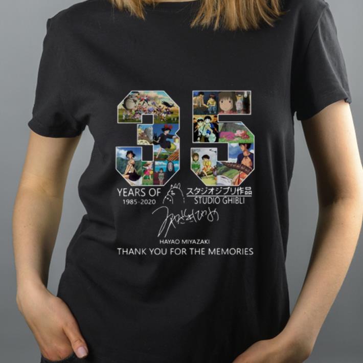 Premium Studio Ghibli 35 Years 1985 2020 Thank You For The Memories Signature shirt 4 - Premium Studio Ghibli 35 Years 1985-2020 Thank You For The Memories Signature shirt