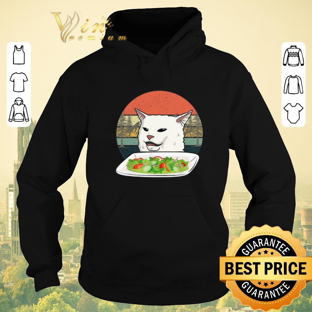 Premium White Cat at dinner vintage shirt sweater 4 - Premium White Cat at dinner vintage shirt sweater