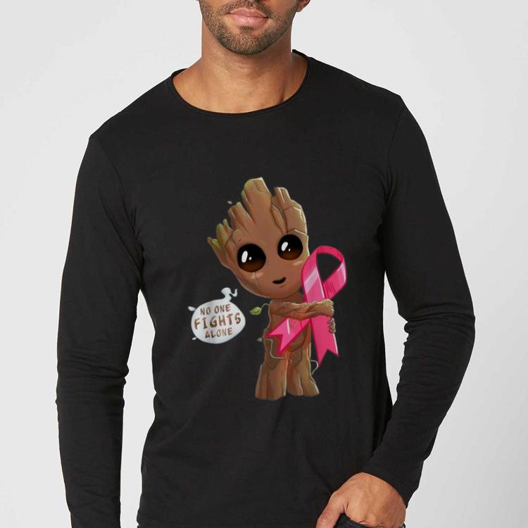 Pretty Groot No One Fights Alone Beast Cancer Awareness shirt 4 - Pretty Groot No One Fights Alone Beast Cancer Awareness shirt