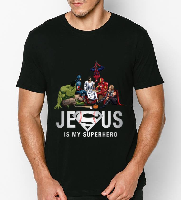 Pretty Jesus Is My Superhero Avengers Baseball shirt 4 - Pretty Jesus Is My Superhero Avengers Baseball shirt