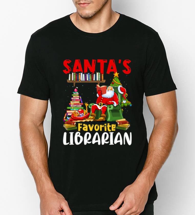 Pretty Santa s Favorite Librarian Christmas Book Lovers shirt 4 - Pretty Santa's Favorite Librarian Christmas Book Lovers shirt