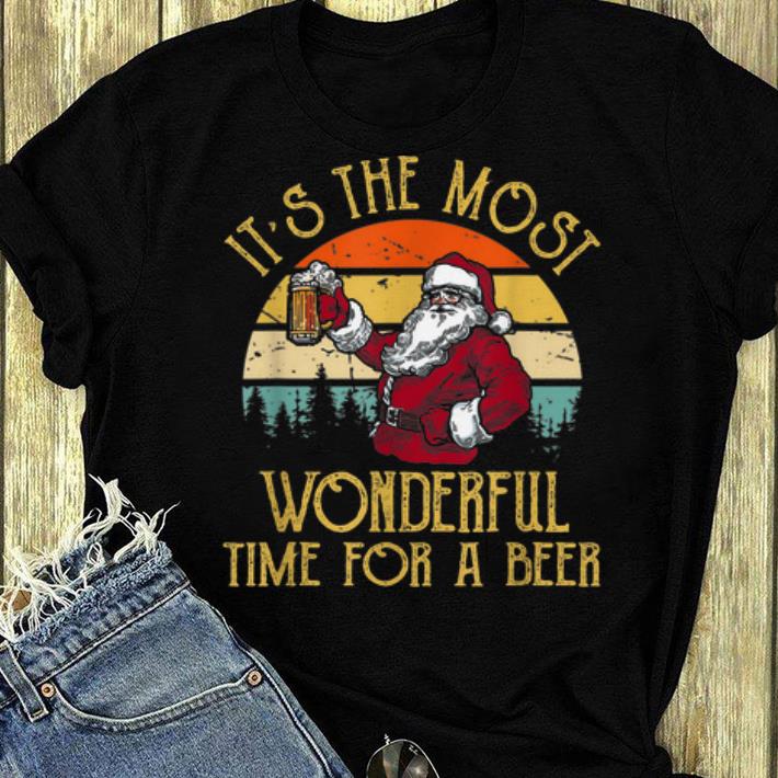 Pretty Vintage Santa Claus It s The Most Wonderful Time For A Beer shirt 4 - Pretty Vintage Santa Claus It's The Most Wonderful Time For A Beer shirt