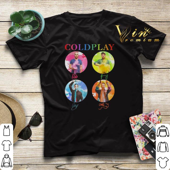 Signatures Coldplay team music shirt 4 - Signatures Coldplay team music shirt