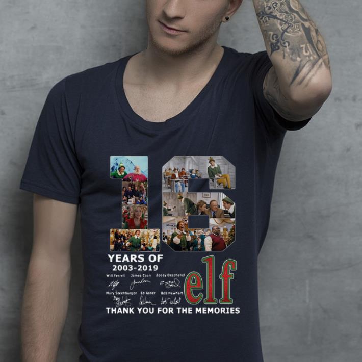 Top 16 Years Of Elf Signatures Thank You For The Memories shirt 4 - Top 16 Years Of Elf Signatures Thank You For The Memories shirt