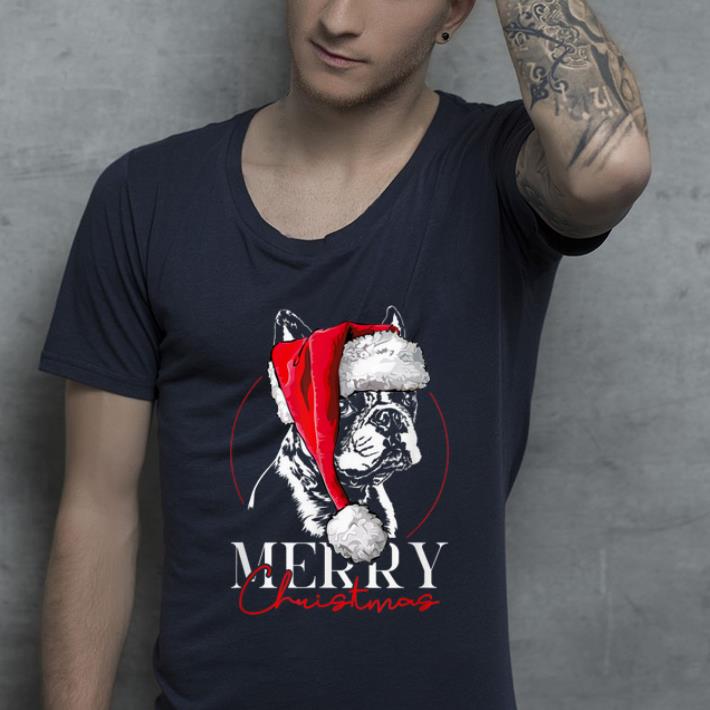 Top Funny Santa Boston Terrier Merry Christmas dog mom gift shirt 4 - Top Funny Santa Boston Terrier Merry Christmas dog mom gift shirt
