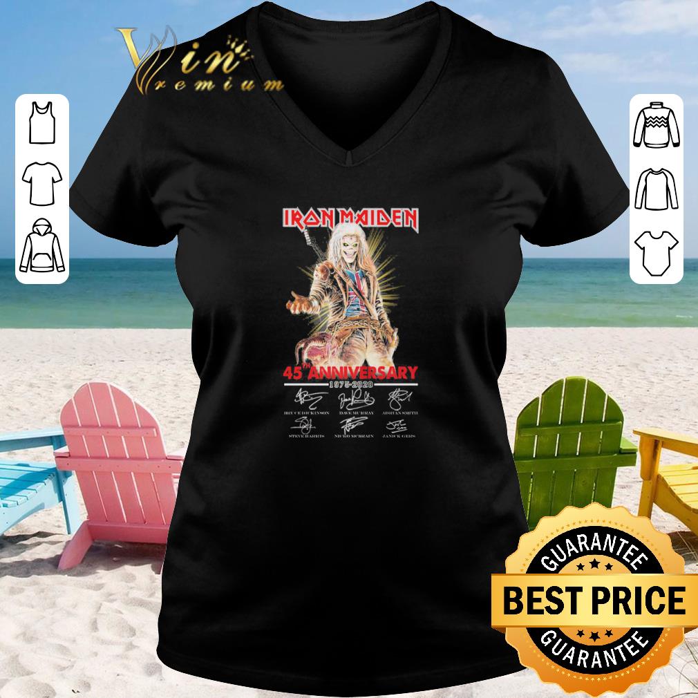 Top Iron Maiden 45th anniversary 1975 2020 signatures shirt sweater 2019 2 - Top Iron Maiden 45th anniversary 1975-2020 signatures shirt sweater 2019