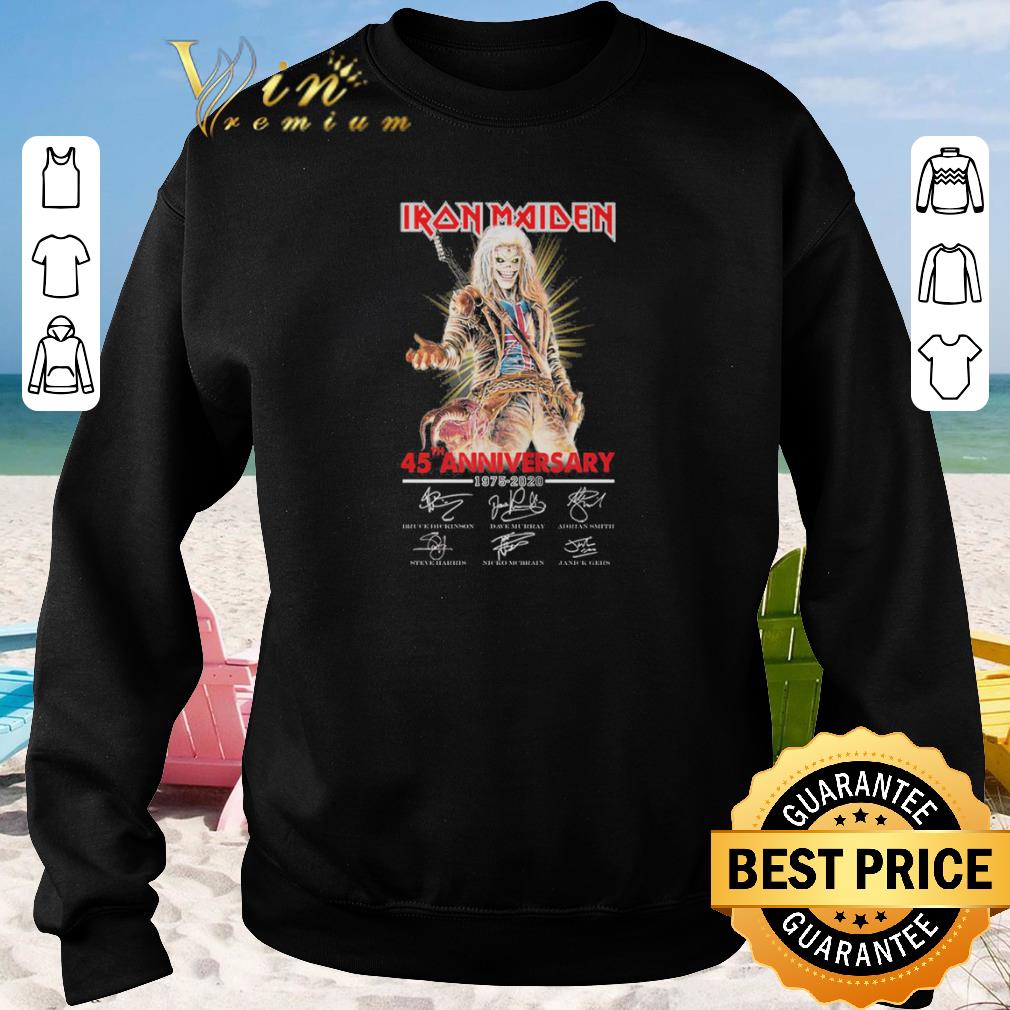 Top Iron Maiden 45th anniversary 1975 2020 signatures shirt sweater 2019 3 - Top Iron Maiden 45th anniversary 1975-2020 signatures shirt sweater 2019