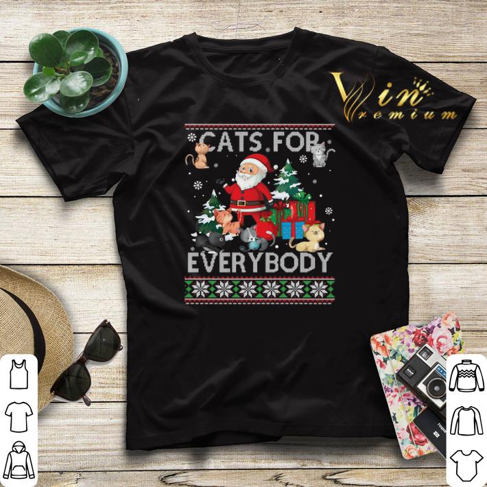 Ugly Christmas Santa Cats For Everybody sweater 4 - Ugly Christmas Santa Cats For Everybody sweater