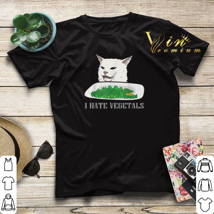 White cat meme i hate vegetals shirt sweater 4 - White cat meme i hate vegetals shirt sweater
