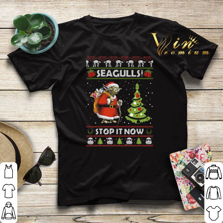 Yoda Seagulls stop it now Christmas shirt sweater 4 - Yoda Seagulls stop it now Christmas shirt sweater