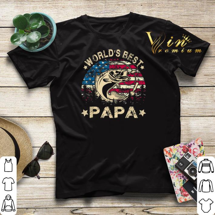 American Flag World s Best Fishing Papa shirt 4 - American Flag World's Best Fishing Papa shirt