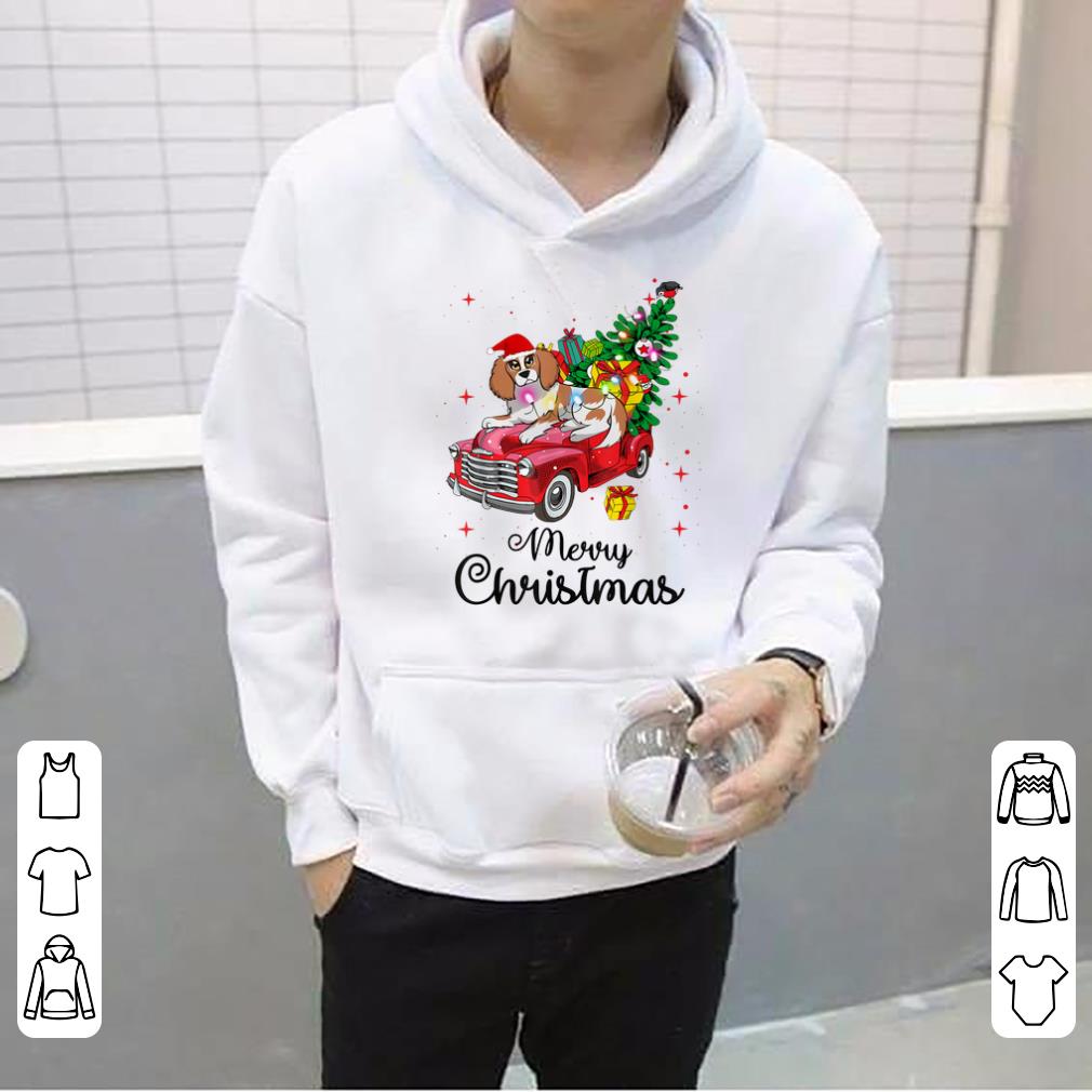 Awesome Cavalier King Charles Ride Red Truck Christmas Pajama sweater 4 - Awesome Cavalier King Charles Ride Red Truck Christmas Pajama sweater