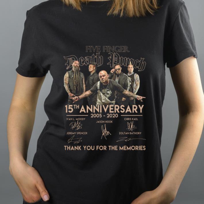Awesome Five Finger Death Punch 15th Anniversary 2005 2020 signatures shirt 4 - Awesome Five Finger Death Punch 15th Anniversary 2005-2020 signatures shirt
