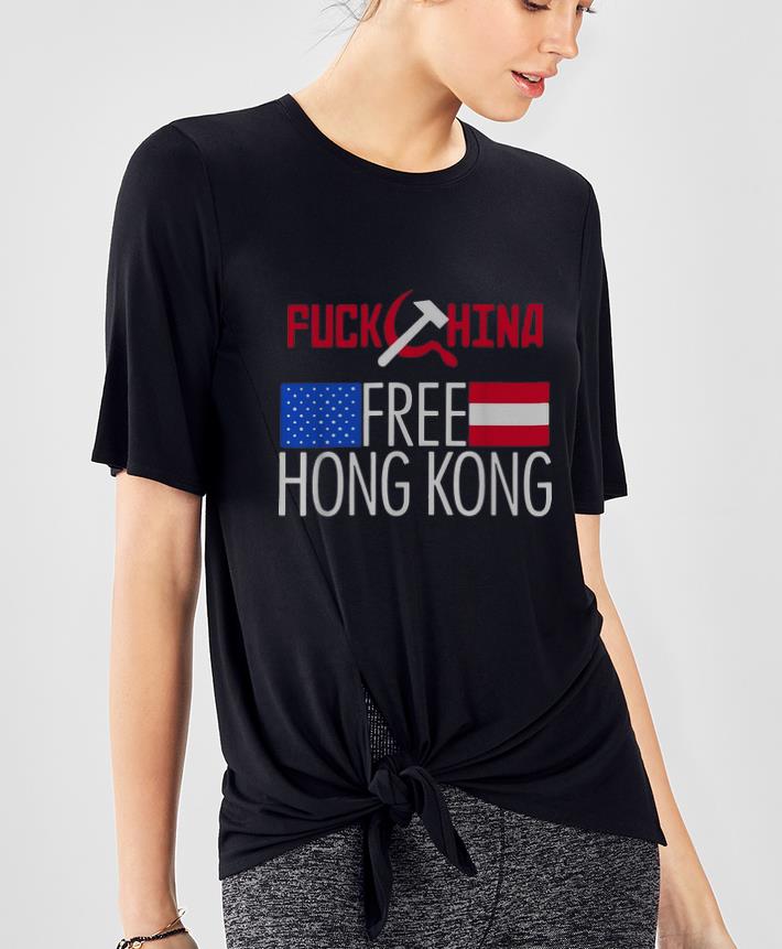 Awesome Fuck China Free Hong Kong Flag shirt 4 - Awesome Fuck China Free Hong Kong Flag shirt