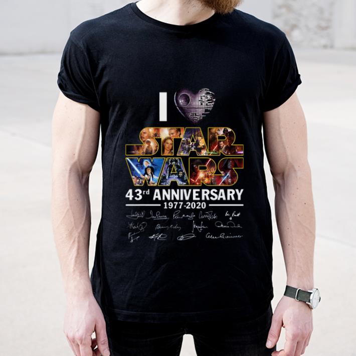 Awesome I Love Star Wars 43rd Anniversary 1977 2020 Signatures shirt 4 - Awesome I Love Star Wars 43rd Anniversary 1977-2020 Signatures shirt