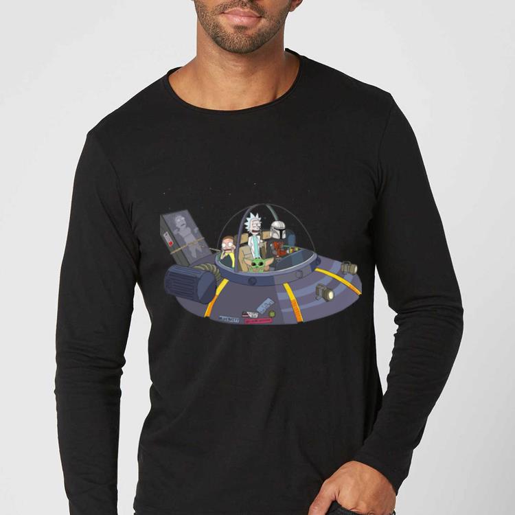 Awesome Rick And Morty Mandalorian Baby Yoda Spaceship Space Lovers shirt 4 - Awesome Rick And Morty Mandalorian Baby Yoda Spaceship Space Lovers shirt