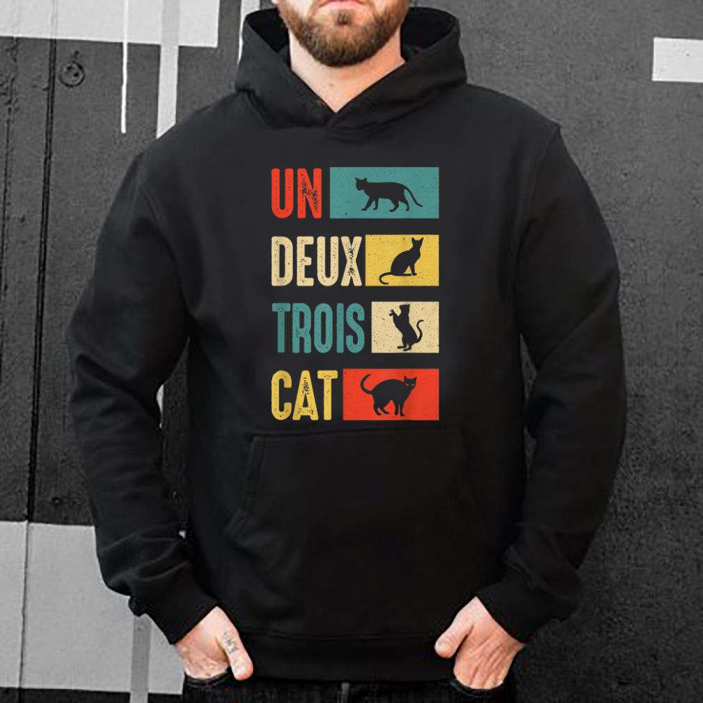 Awesome Un Deux Trois Cat French Cat Lover Vintage shirt 4 - Awesome Un Deux Trois Cat French Cat Lover Vintage shirt