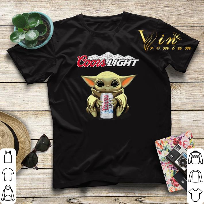Baby Yoda hug Coors Light Star Wars Mandalorian shirt sweater 4 - Baby Yoda hug Coors Light Star Wars Mandalorian shirt sweater