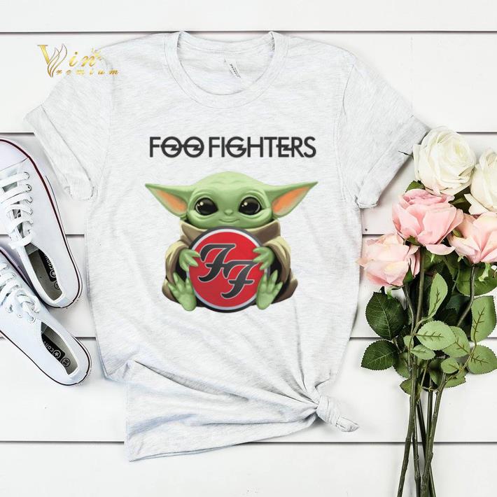 Baby Yoda hug Foo Fighters shirt sweater 4 - Baby Yoda hug Foo Fighters shirt sweater