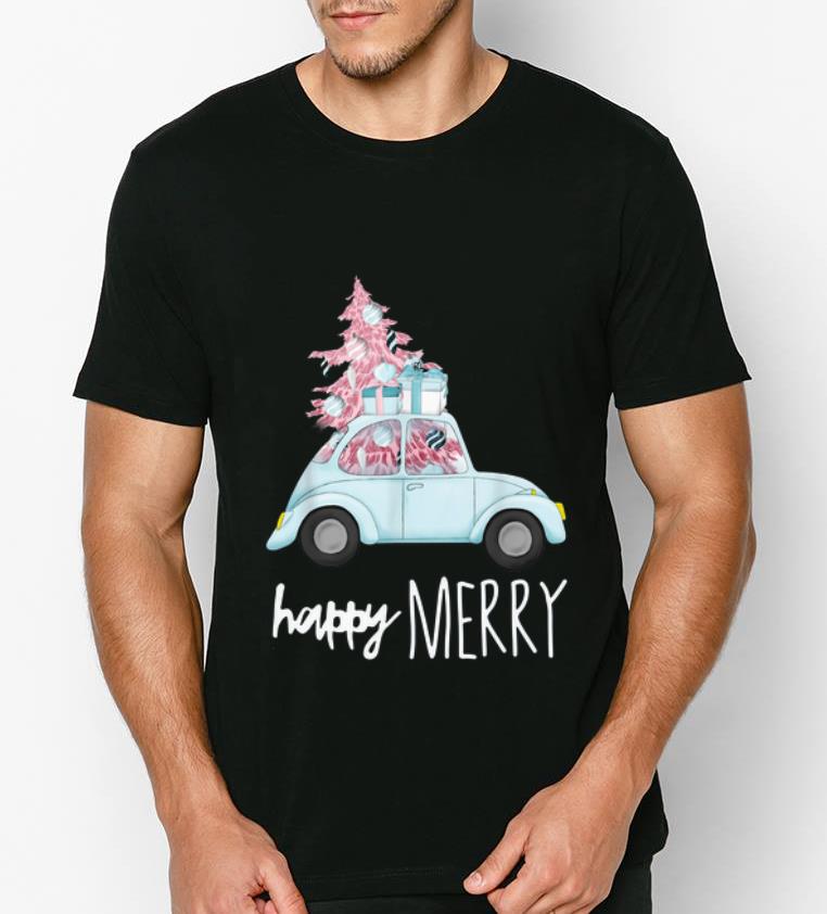 Beautiful Happy Merry Vintage Car Christmas Holiday Pink Xmas Tree shirt 4 - Beautiful Happy Merry Vintage Car Christmas Holiday Pink Xmas Tree shirt