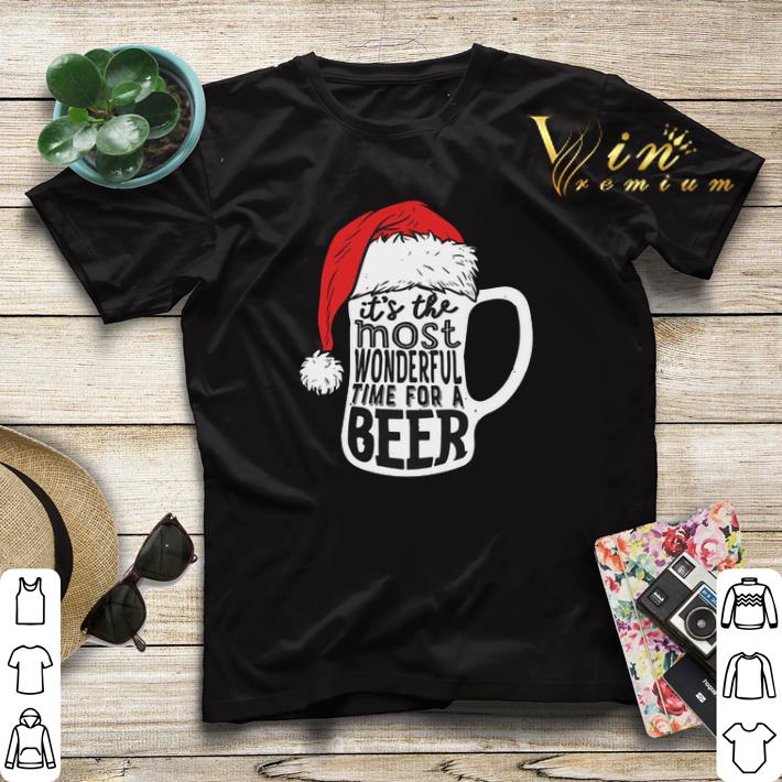 Christmas It's The Most Wonderful Time For A Beer Santa hat shirt Christmas It s The Most Wonderful Time For A Beer Santa hat shirt 4 - Christmas It's The Most Wonderful Time For A Beer Santa hat shirt