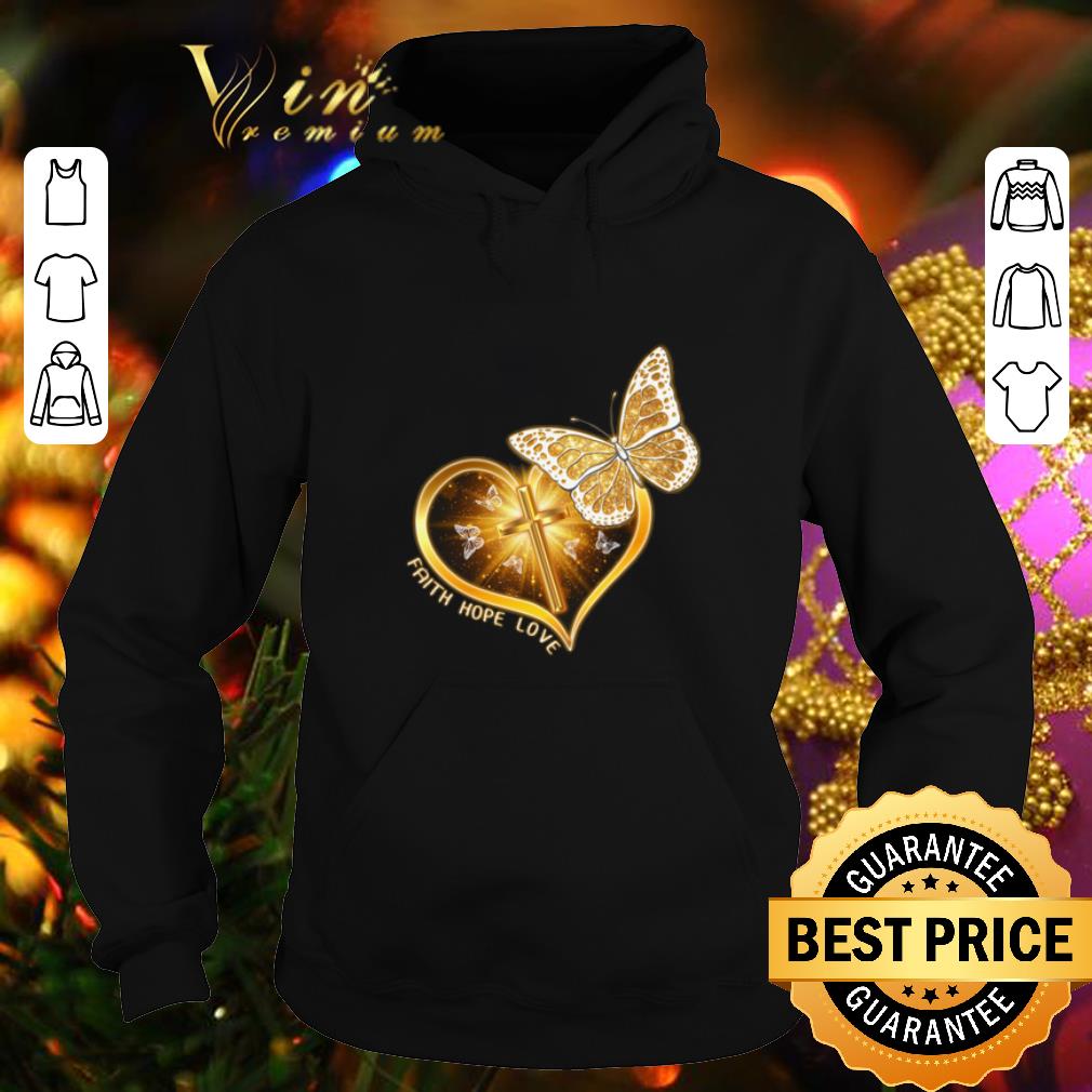 Cool Butterfly cross faith hope love shirt 4 - Cool Butterfly cross faith hope love shirt