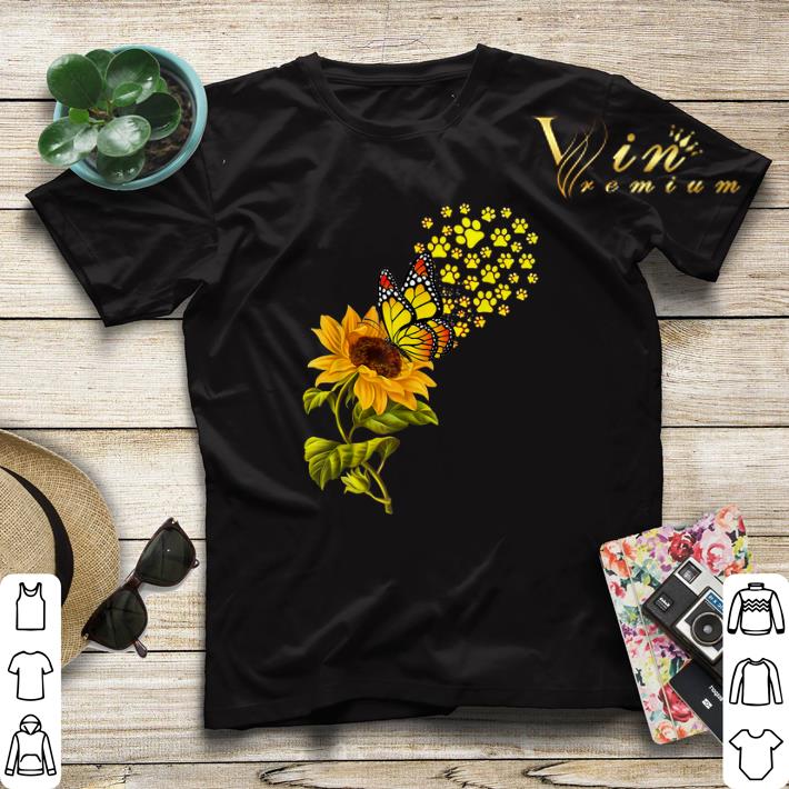 Dog Paw Sunflower And Butterfly shirt sweater 4 - Dog Paw Sunflower And Butterfly shirt sweater