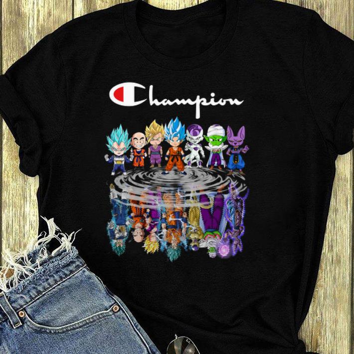 Funny Champion Dragon Ball Z Chibi Character Water Reflection Mirror shirt 4 - Funny Champion Dragon Ball Z Chibi Character Water Reflection Mirror shirt