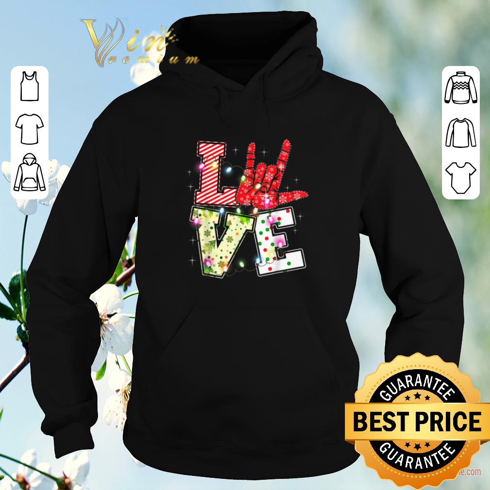 Funny Love Hand Sign Language Christmas Light Xmas shirt sweater 4 - Funny Love Hand Sign Language Christmas Light Xmas shirt sweater