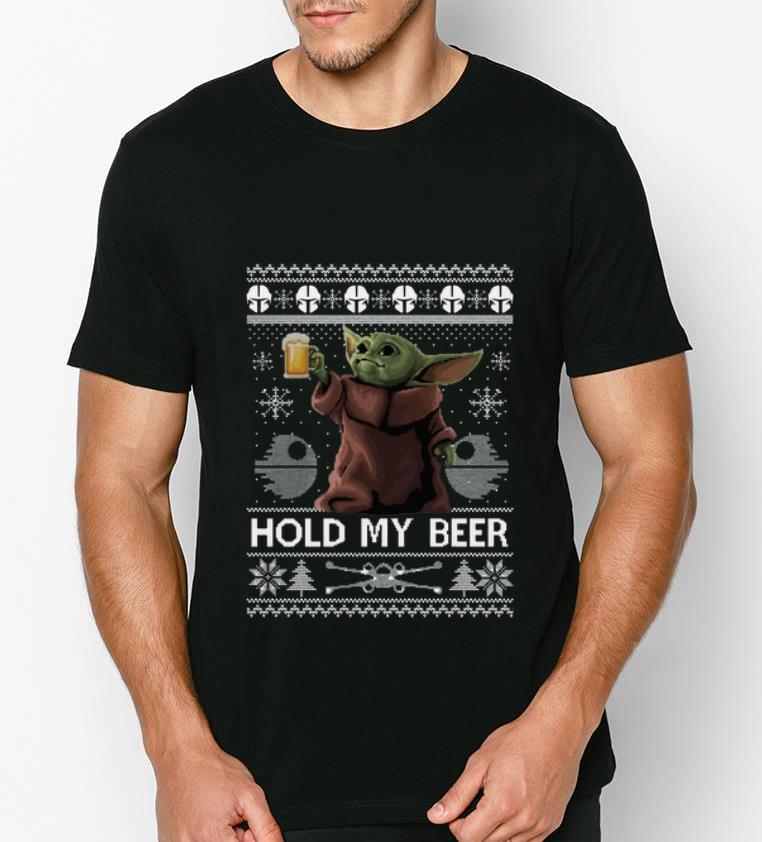 Great Baby Yoda hold my beer ugly christmas shirt 4 - Great Baby Yoda hold my beer ugly christmas shirt