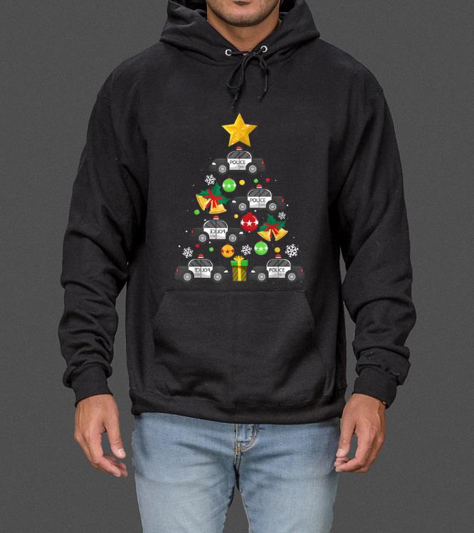 Great Police Car Christmas Tree Funny Merry Xmas Drivers Gifts sweater 4 - Great Police Car Christmas Tree Funny Merry Xmas Drivers Gifts sweater