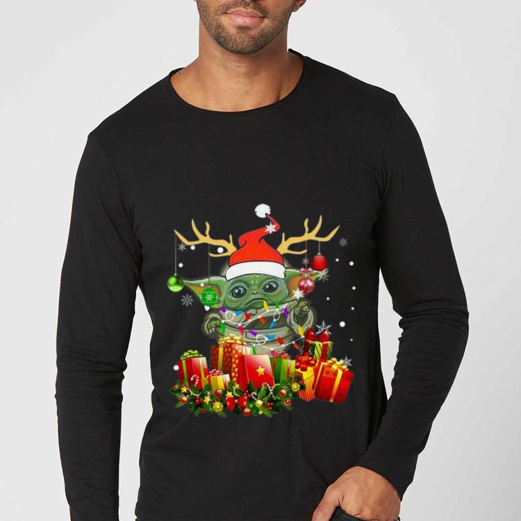 Great Santa Baby Yoda Reindeer Christmas Light Christmas Gift shirt 4 - Great Santa Baby Yoda Reindeer Christmas Light Christmas Gift shirt