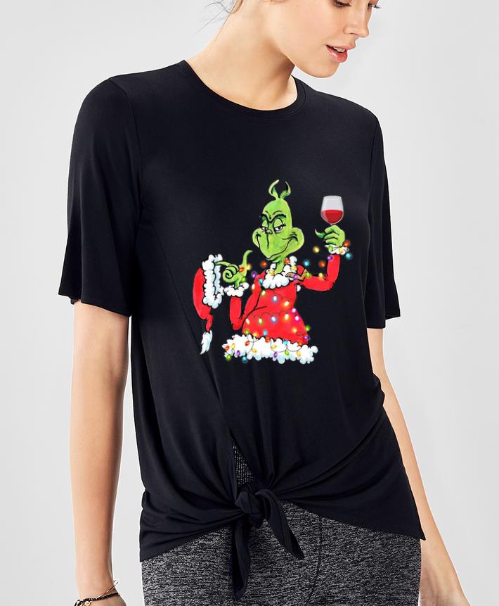 Great Santa Grinch Drink Wine Christmas Light shirt 4 - Great Santa Grinch Drink Wine Christmas Light shirt