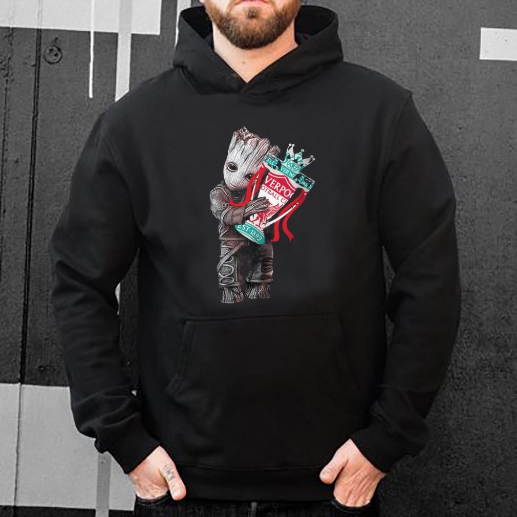 Hot Baby Groot hug Liverpool shirt 4 - Hot Baby Groot hug Liverpool shirt