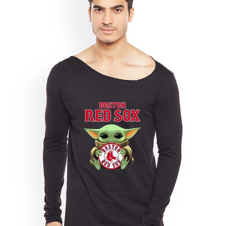 Hot Baby Yoda hug Boston Red Sox shirt 4 - Hot Baby Yoda hug Boston Red Sox shirt