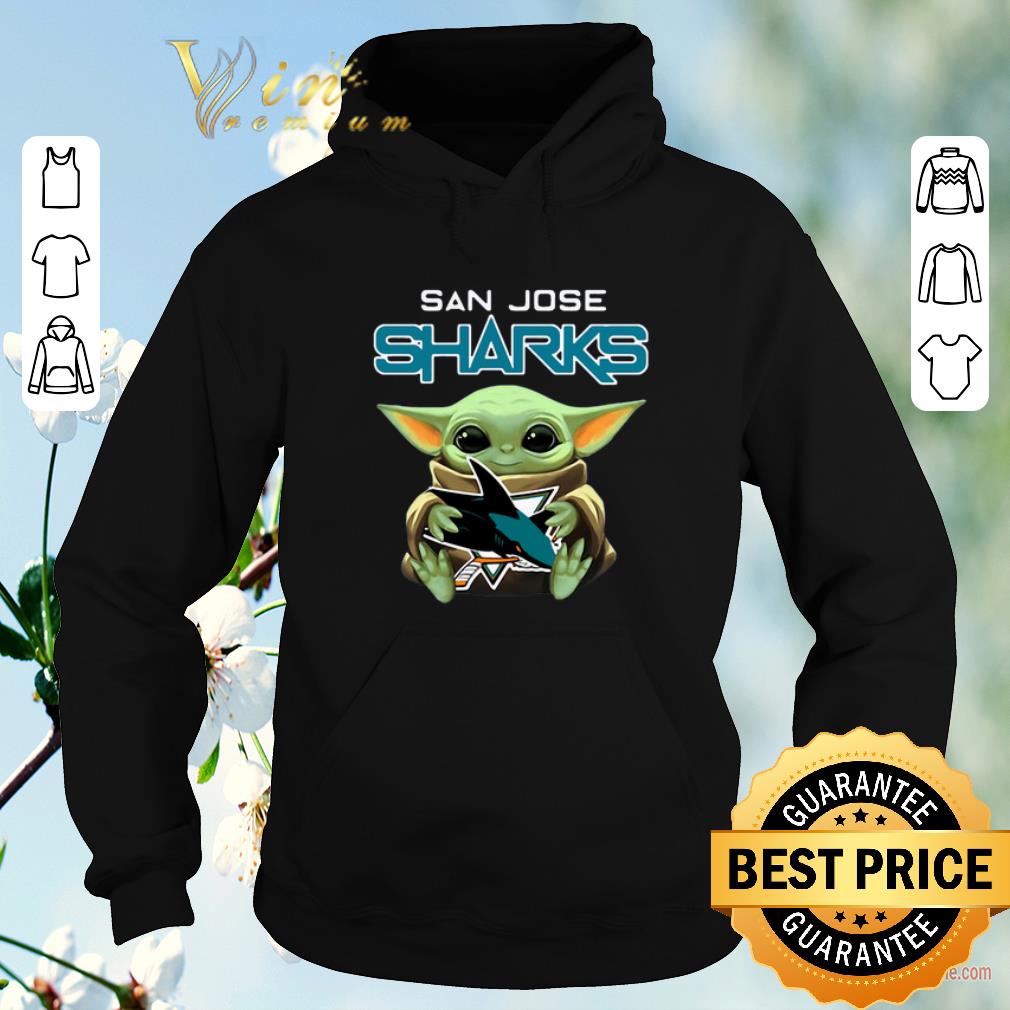 Hot Baby Yoda hug San Jose Sharks Star Wars Mandalorian shirt sweater 4 - Hot Baby Yoda hug San Jose Sharks Star Wars Mandalorian shirt sweater
