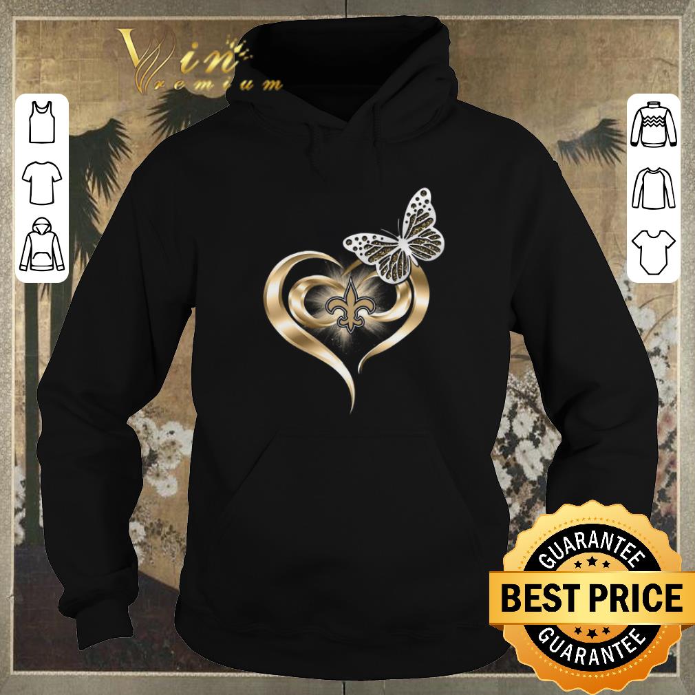 Hot Butterfly Love New Orleans Saints Heart shirt sweater 4 - Hot Butterfly Love New Orleans Saints Heart shirt sweater