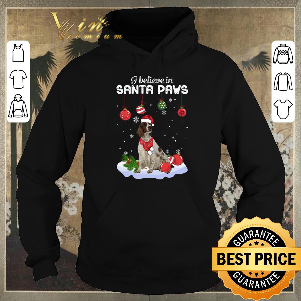 Hot Christmas Irish Red and White Setter i believe in Santa paws shirt 4 - Hot Christmas Irish Red and White Setter i believe in Santa paws shirt