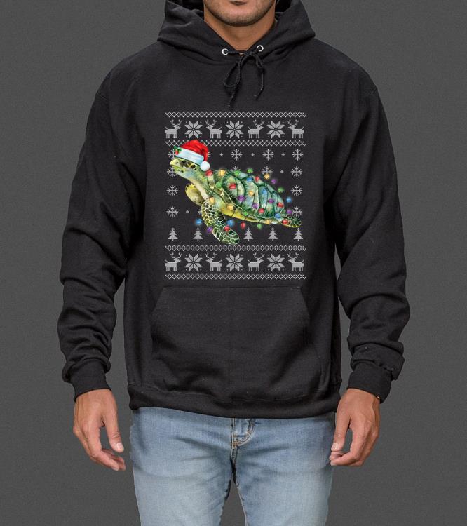 Hot Funny Sea Turtle In Santa Hat Ugly Christmas Pajama Gifts sweater 4 - Hot Funny Sea Turtle In Santa Hat Ugly Christmas Pajama Gifts sweater