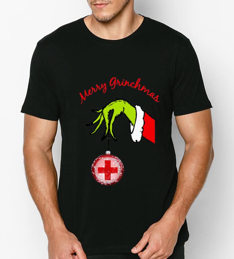 Hot Grinch hand holding Hospital Merry christmas shirt 4 - Hot Grinch hand holding Hospital Merry christmas shirt