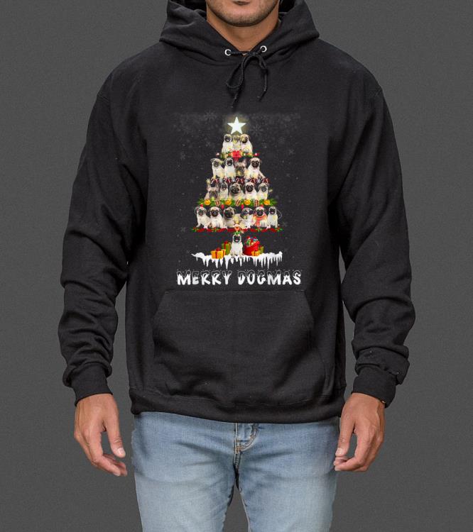 Hot Merry Dogmas Pug dog Christmas decor Xmas tree sweater 4 - Hot Merry Dogmas Pug dog Christmas decor Xmas tree sweater
