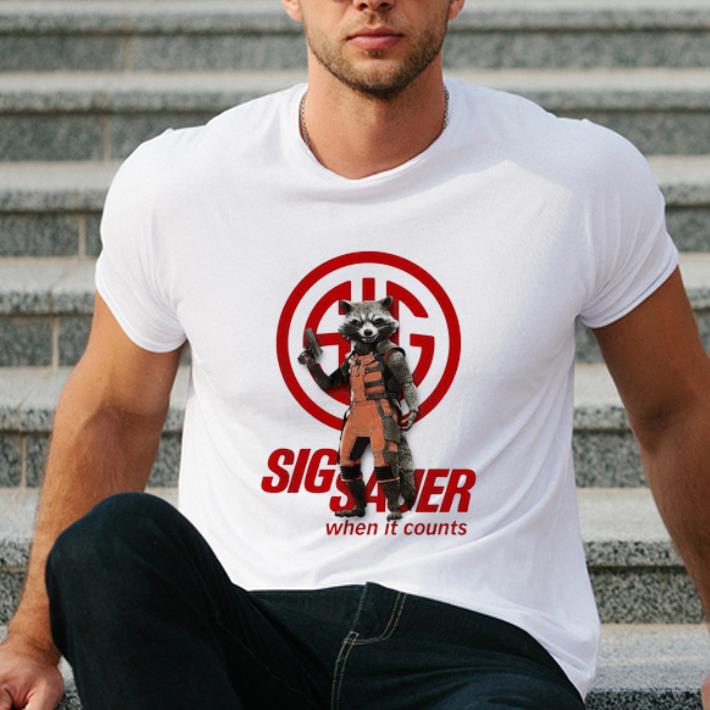 Hot Rocket Raccoon Marvel Sig Sauer When It Counts shirt 4 - Hot Rocket Raccoon Marvel Sig Sauer When It Counts shirt