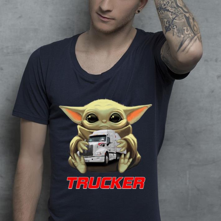 Hot Star Wars Baby Yoda Hug Trucker shirt 4 1 - Hot Star Wars Baby Yoda Hug Trucker shirt